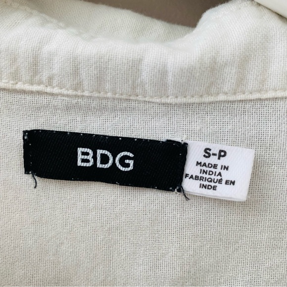 BDG by Urban Outfitters Long Sleeve Button Up Shirt Blue/White Sz Small - Picture 4 of 9